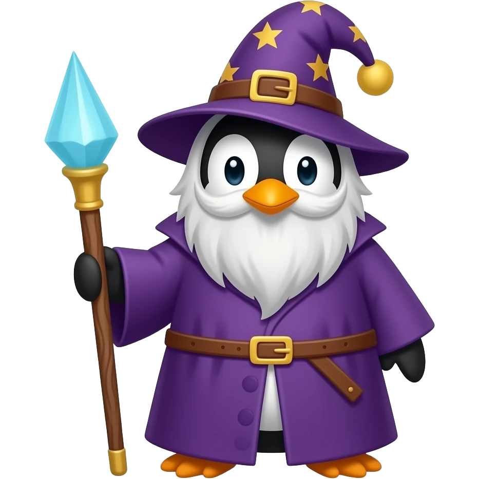 Penguin Wizard emoji