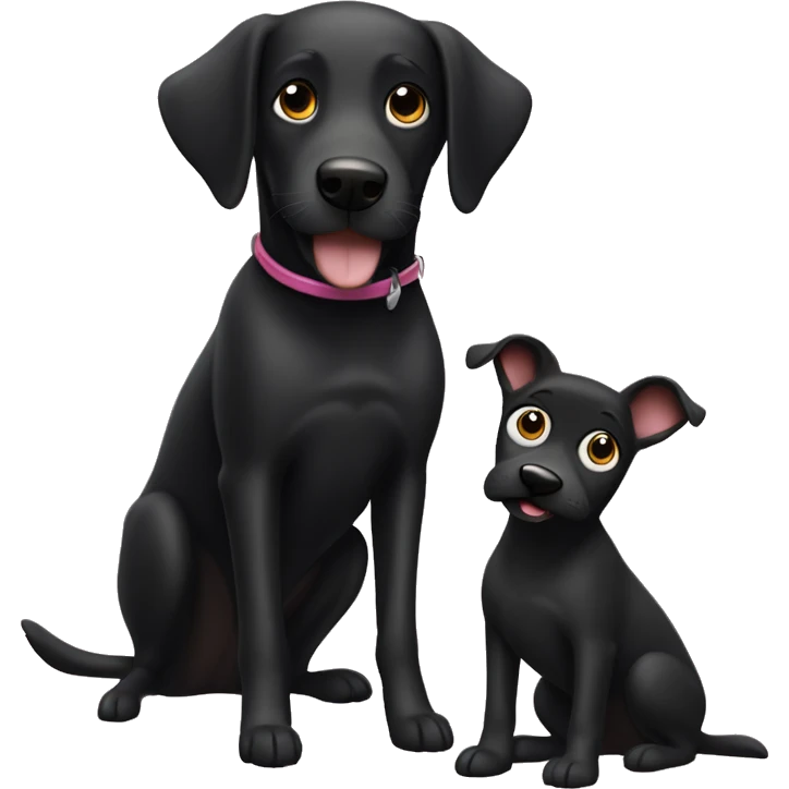 Black dog happy with Tamika’s emoji
