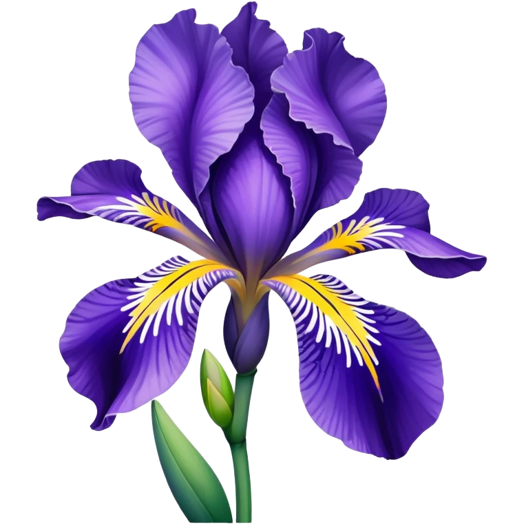 blue flag iris flower emoji