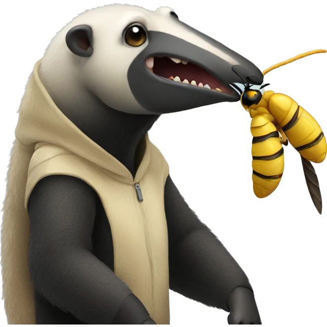 anteater eating wasp emoji