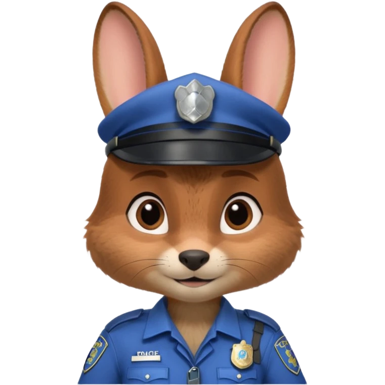 judy hopps with police suit from zootopia, pixar emoji