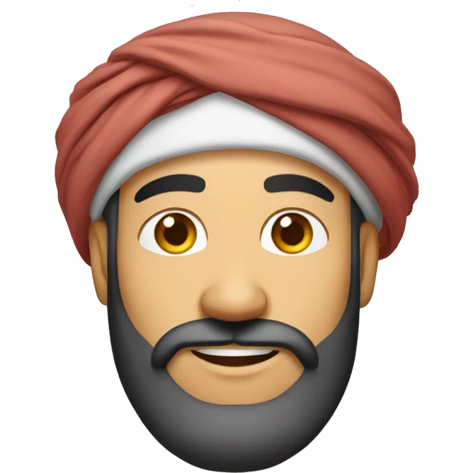 Homme arabe sans barbe avec un turban emoji