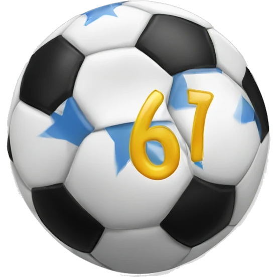 soccer ball and number 70 congratulations emoji
