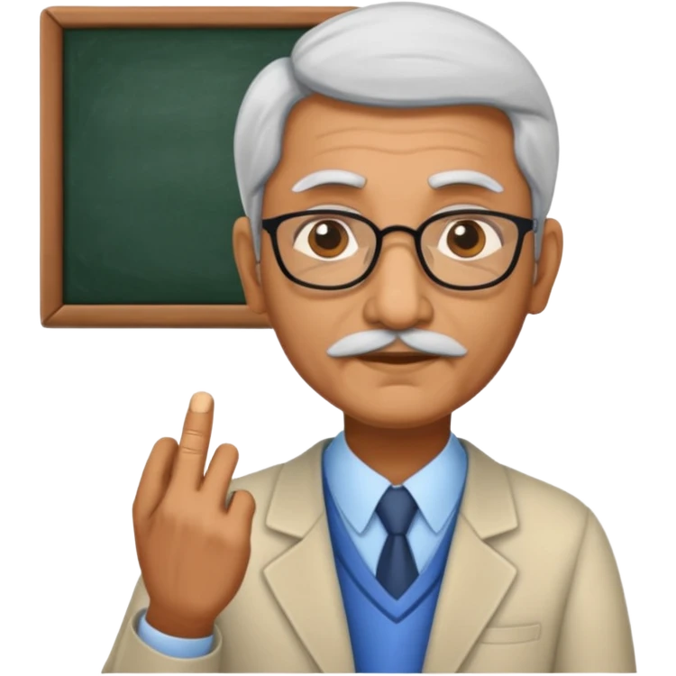 old indian male teacher emoji