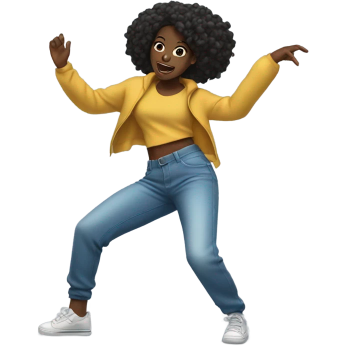 Hip hop dancer black girl emoji