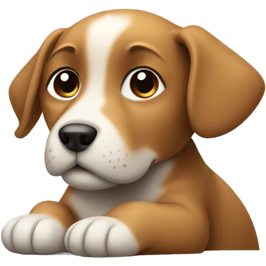 Chill puppy sitting emoji