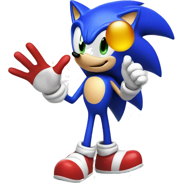 sonic saying hi emoji