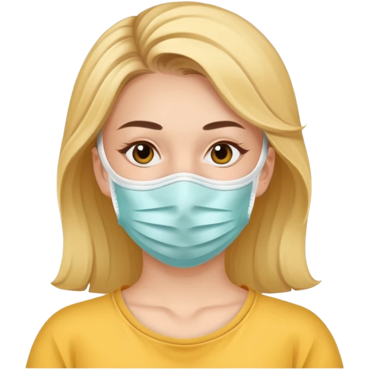 Lady with face mask spa beauty full face relaxing emoji