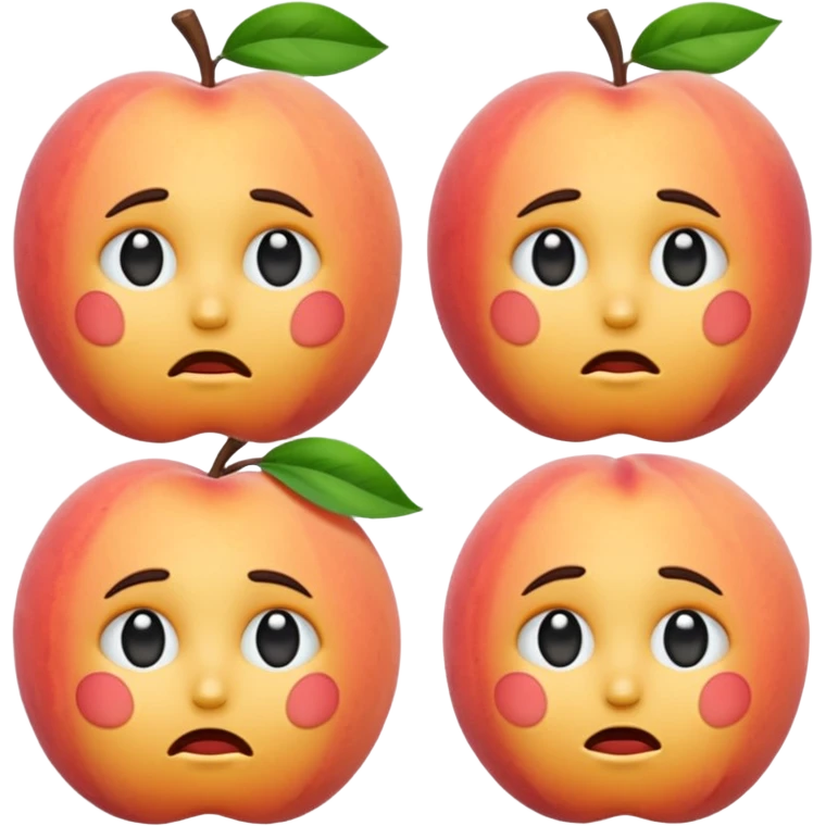 Peach emoji plus sad emoji emoji