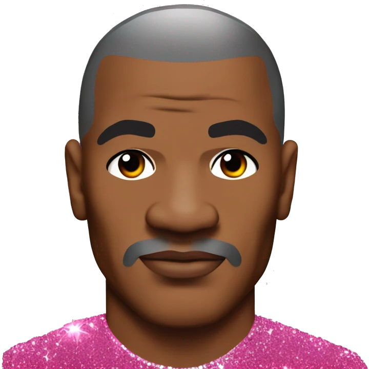 Mike Tyson but in glittery pink stuff emoji