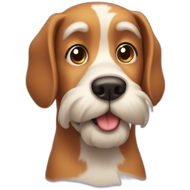 Dog with beard emoji