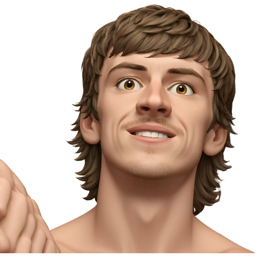 portrait of a brown haired boy emoji