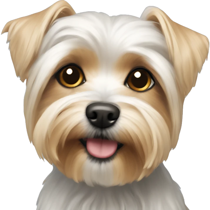Maltese Yorkie mixed dog emoji