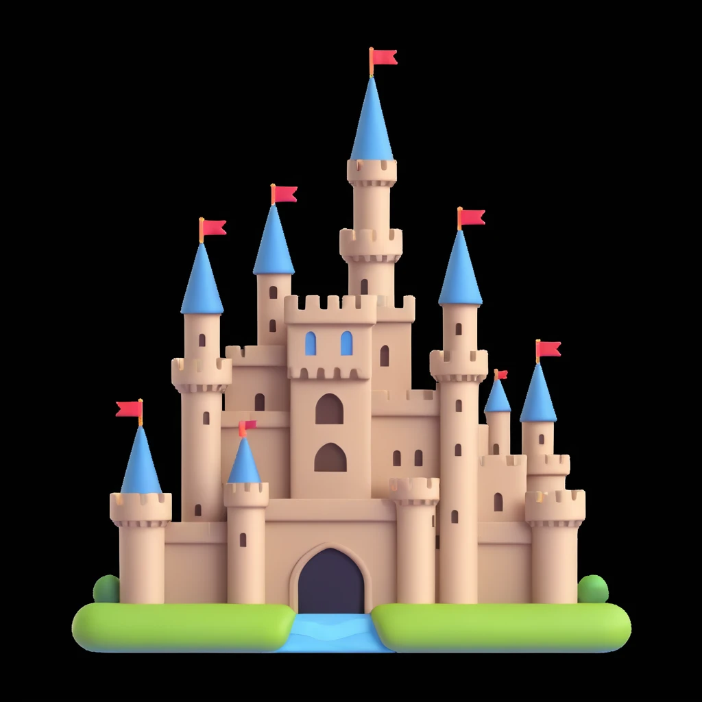 king and queen, castle background emoji
