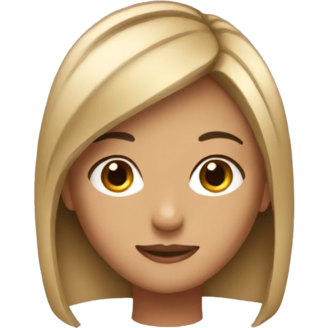 Girl with short straight hair emoji