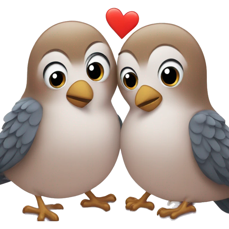 Two birds in love emoji