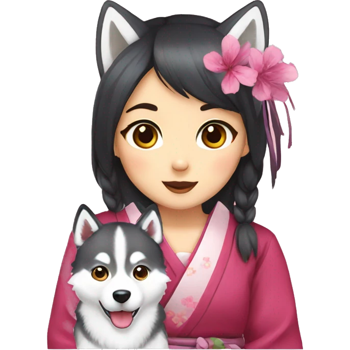 Girls japanese qnd husky emoji
