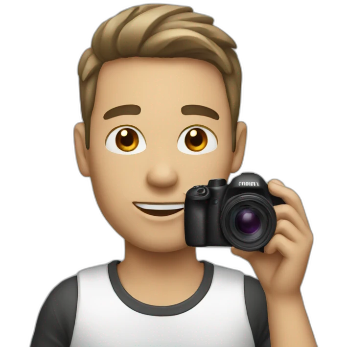 white human taking photo emoji