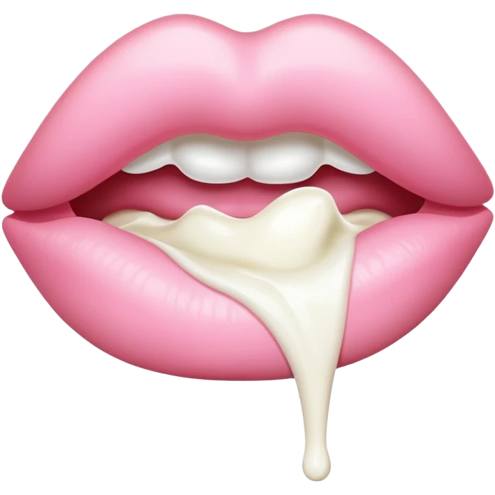 lips with milk coming out  emoji