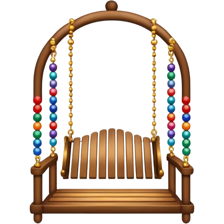 Swing with beads and bells emoji