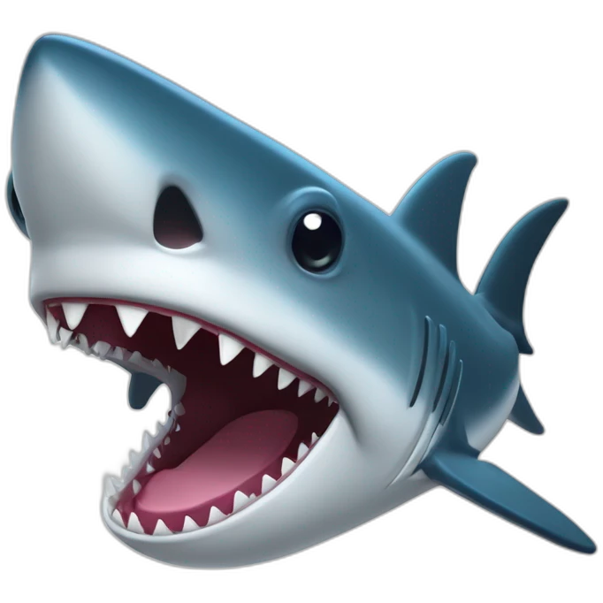 Requin qui tire la langue emoji