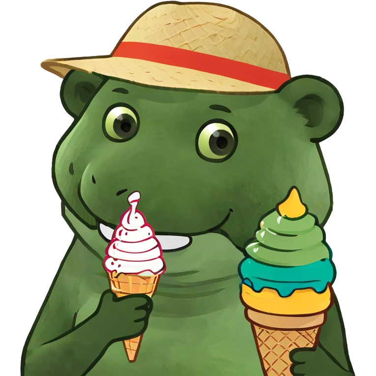 Panda eating ice cream y city b ty emoji
