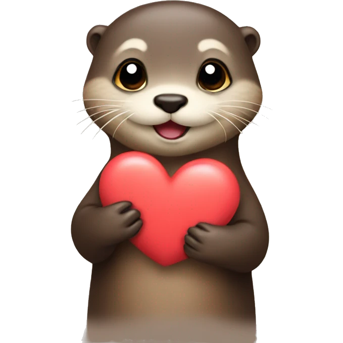 otter with a heart cute  emoji