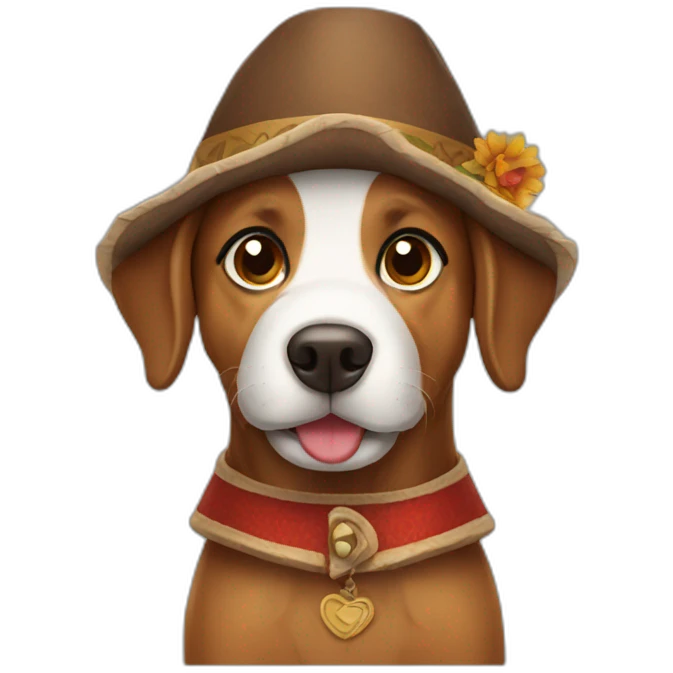 dog in turkey costume emoji
