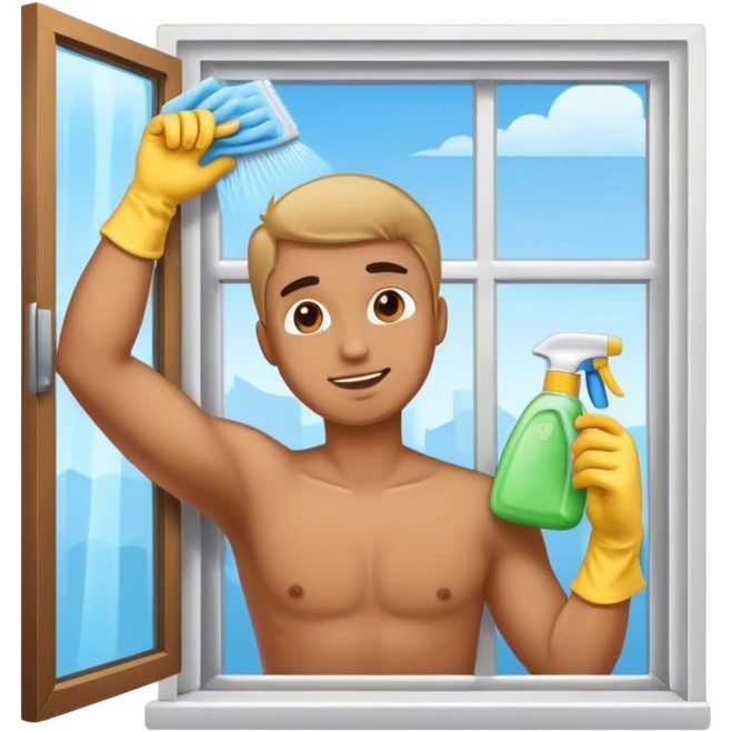 guy cleaning windows emoji