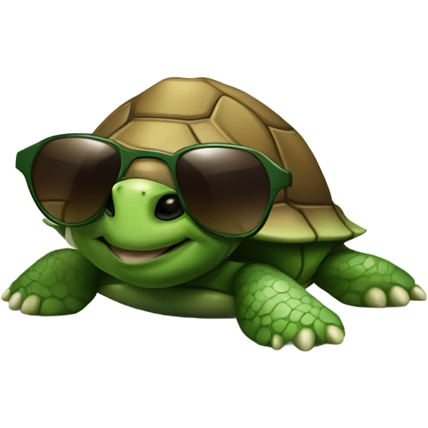 turtle wearing sunglasses  emoji