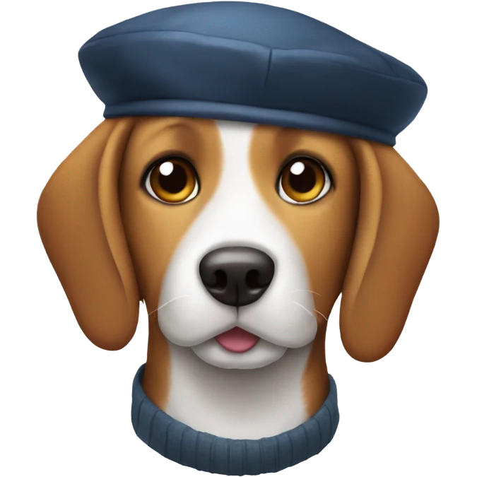 Beagle wearing a beret  emoji