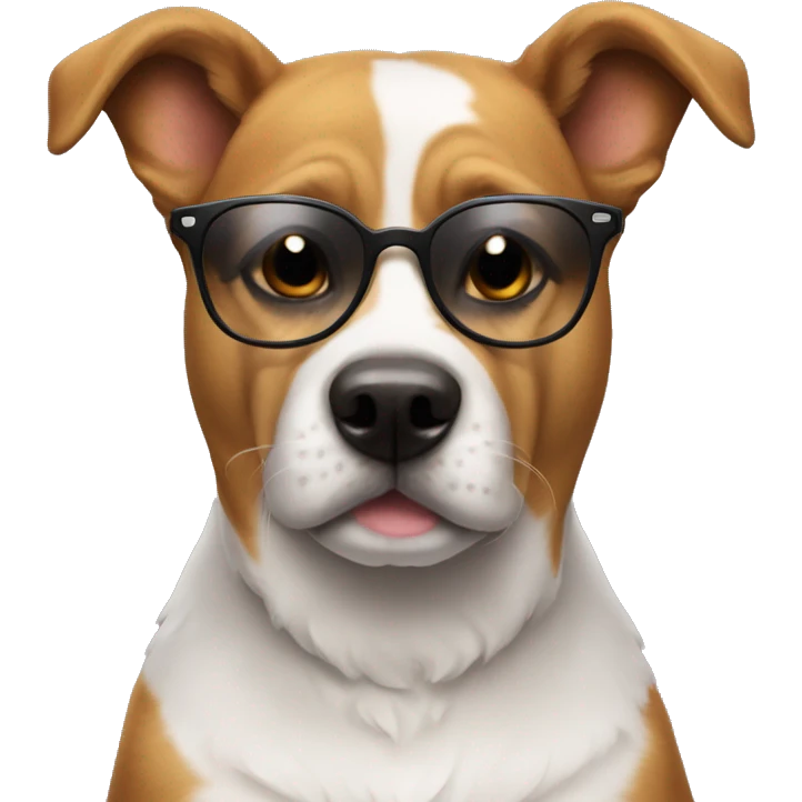 Perro con gafas emoji