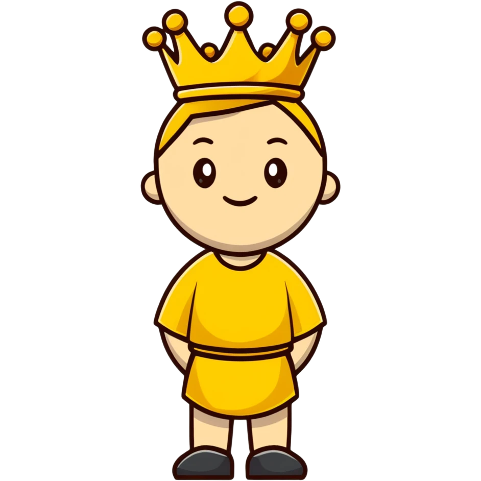 Wearing a crown emoji