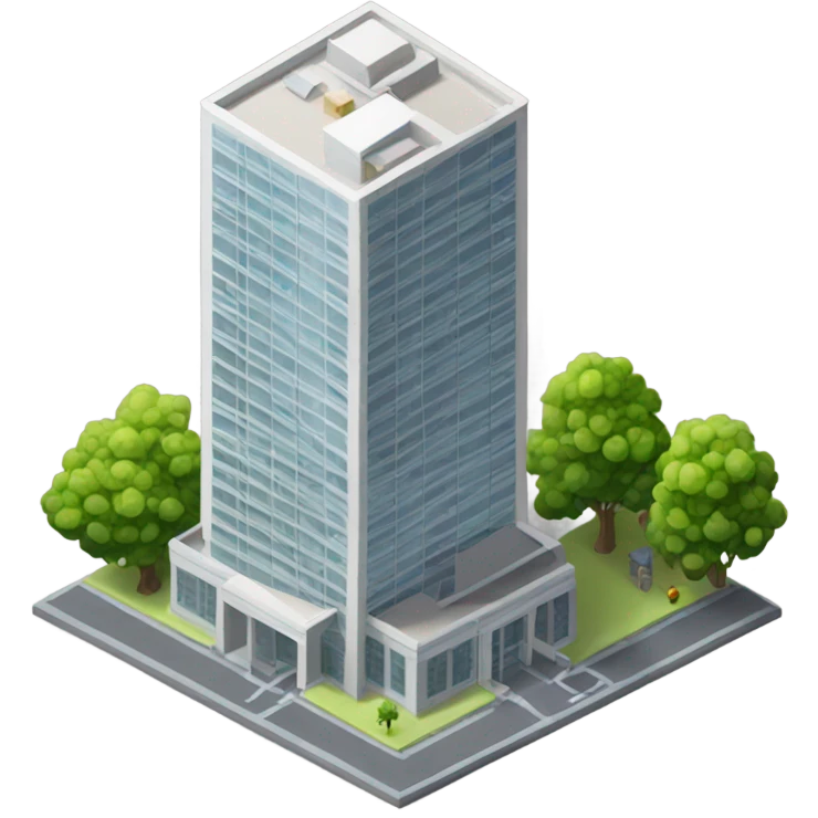 isometric office towerblock emoji