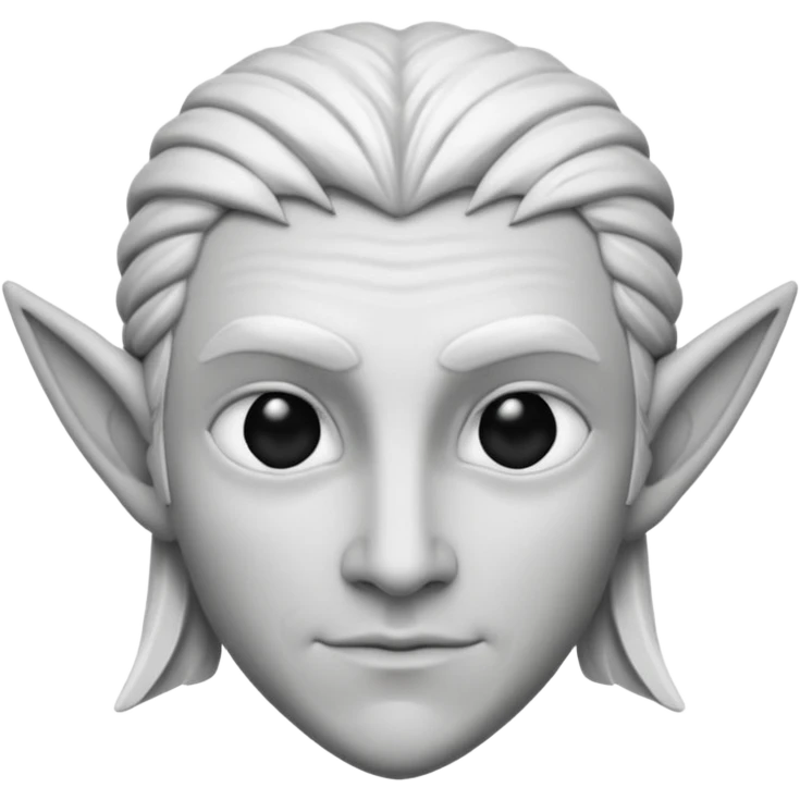 Elfos dnd estilo blanco y negro dibujo emoji