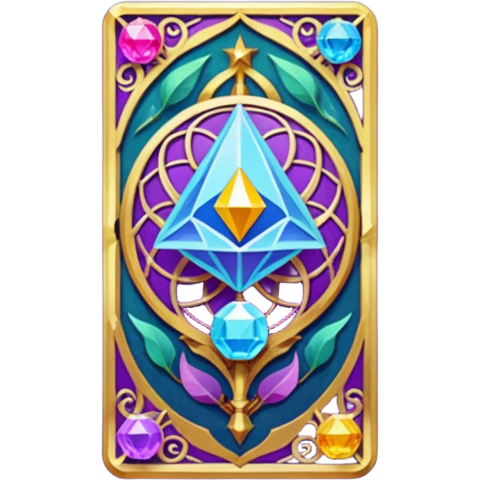 fantasy magic tarot card low poly emoji