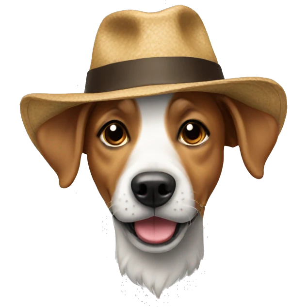dog with a hat emoji