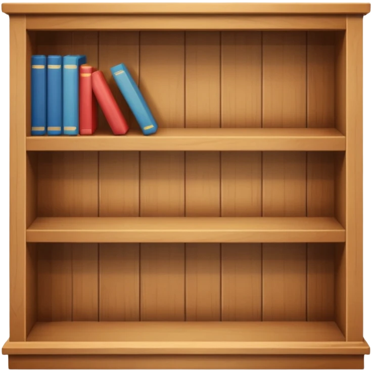 a single-tier bookshelf without books emoji