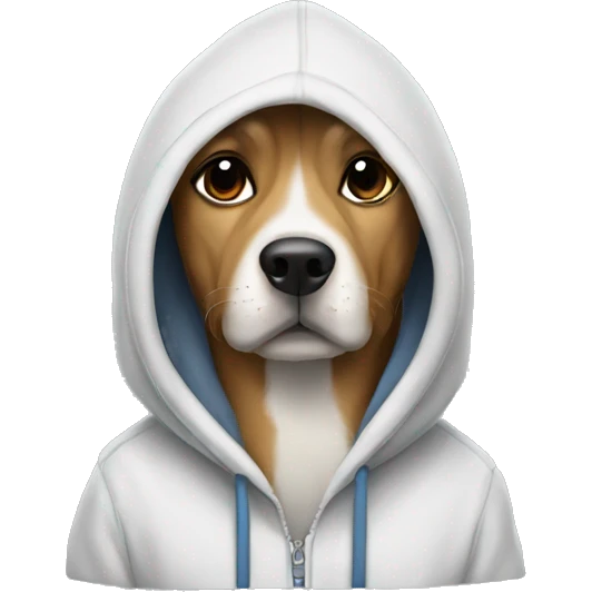 dog wearing a hoodie  emoji