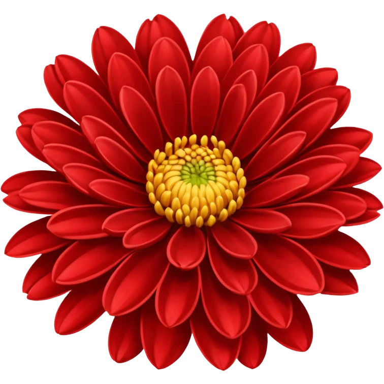 chrysanthemum flower full red emoji