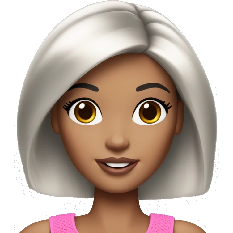 Barbie doll black hair emoji