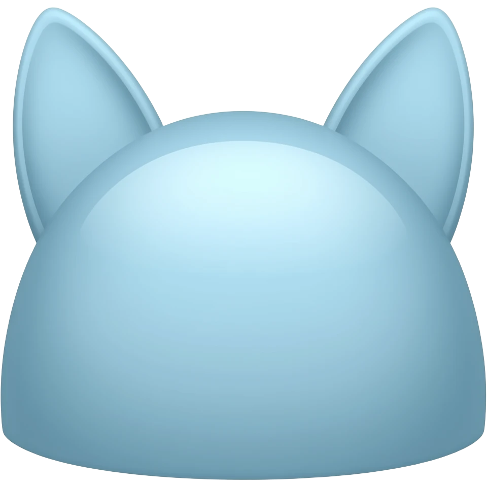 Blue cat ears emoji