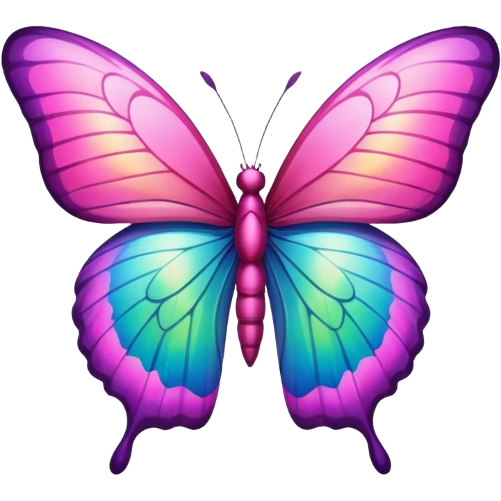 pink colorful bright butterfly emoji