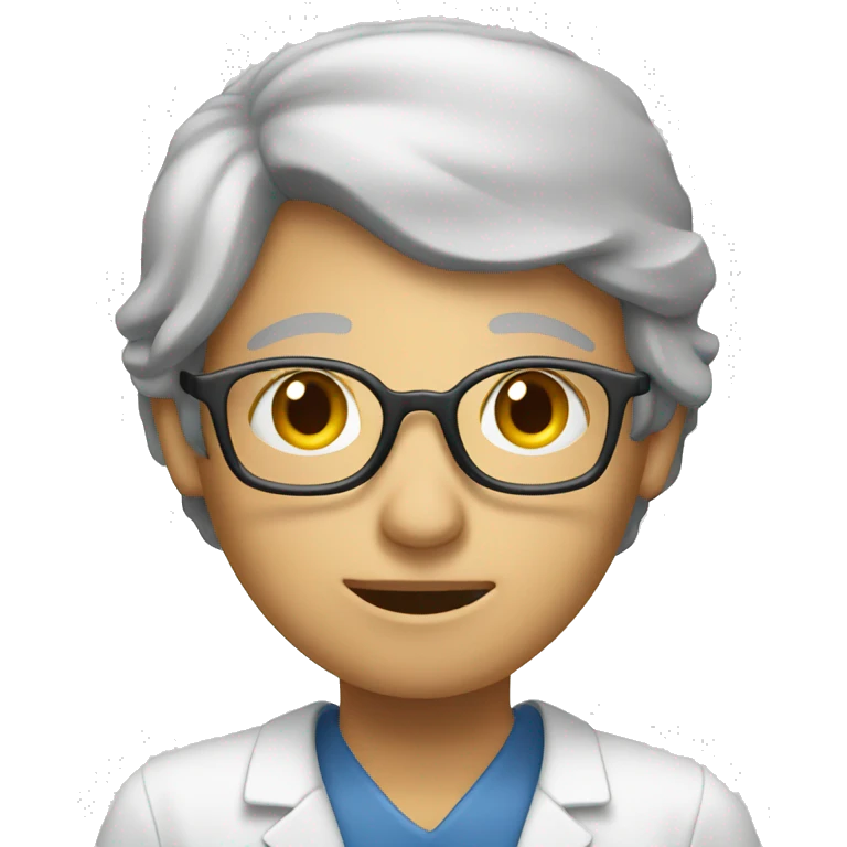 psychologist speaking to a patient emoji