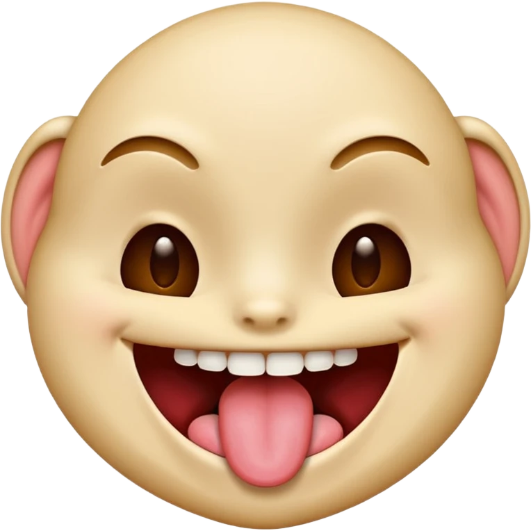 Emoji tire la langue sur côté avec dents  emoji
