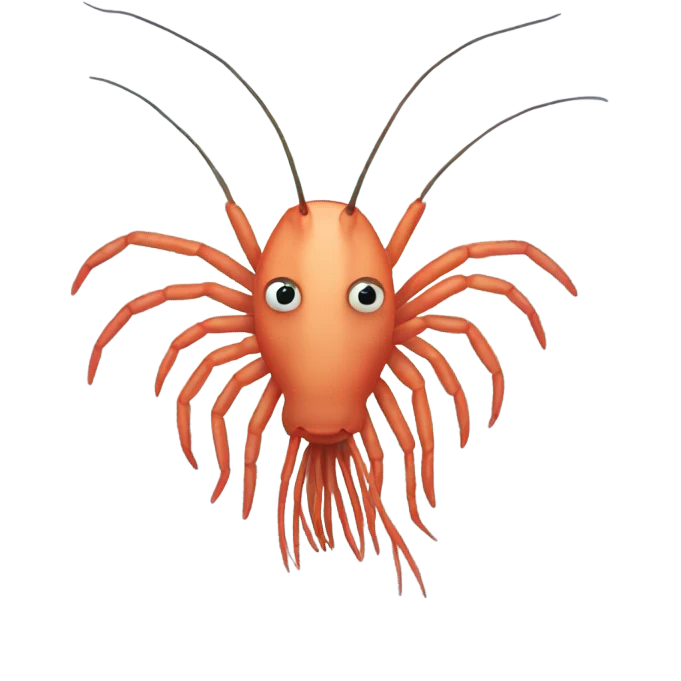 shrimp with dreads emoji