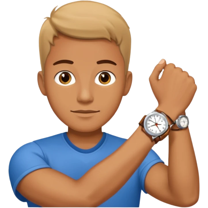 Male with wrist watch emoji