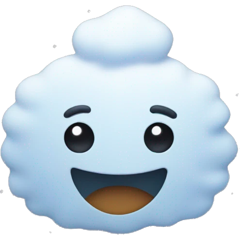 Snow with different colors emoji