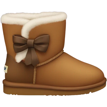 Ugg boots with bows on them (brown) emoji