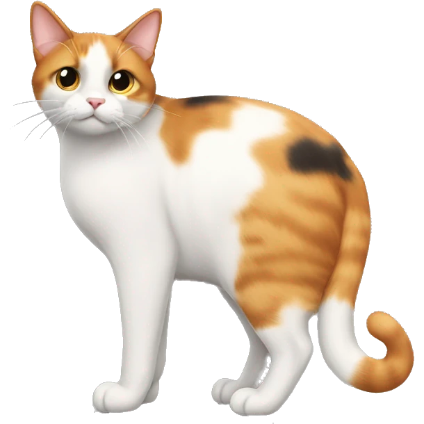 Calico cat very short tail emoji